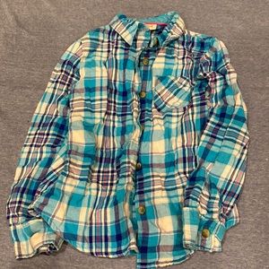 Girls button down top 6 / 6x cat and Jack in EUC